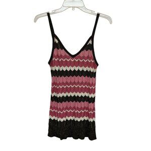 Vintage No Boundaries Y2K Spaghetti Strap Knit Fitted Sweater Cami Sz 11/13 USA